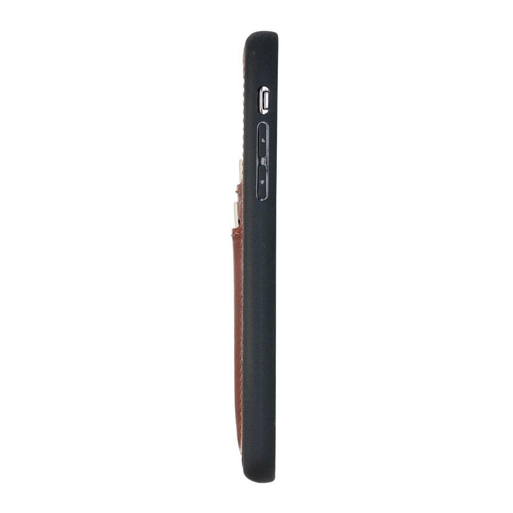 iPhone X Series Genuine Leather Back Cover with Card Holder