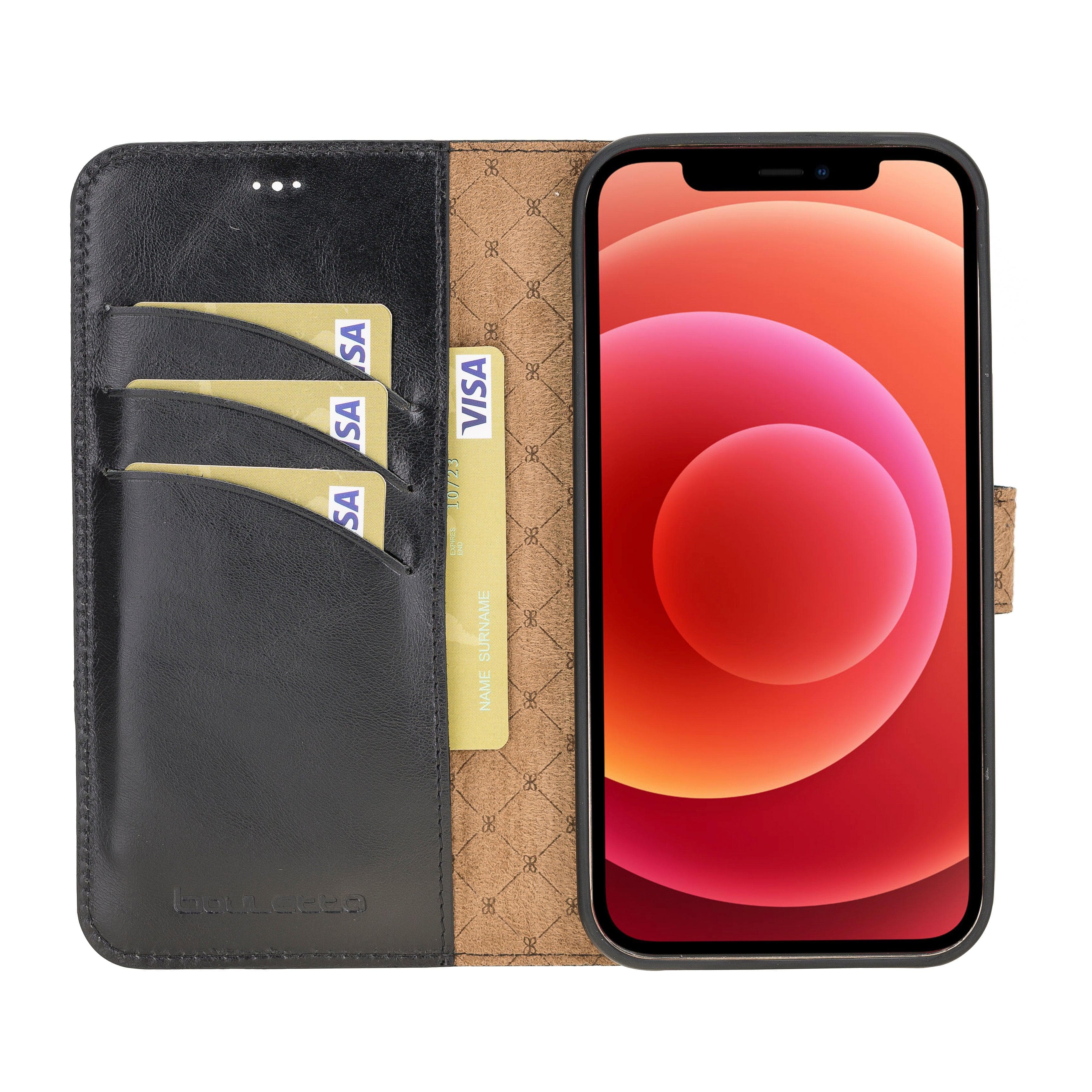 iPhone 12 Series Genuine Leather Magic Detachable Wallet Cases