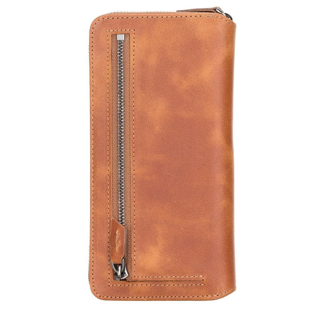 Samsung Galaxy S21 Series Genuine Leather Pouch Magic Wallet Detachable and Zipper Wallet Case