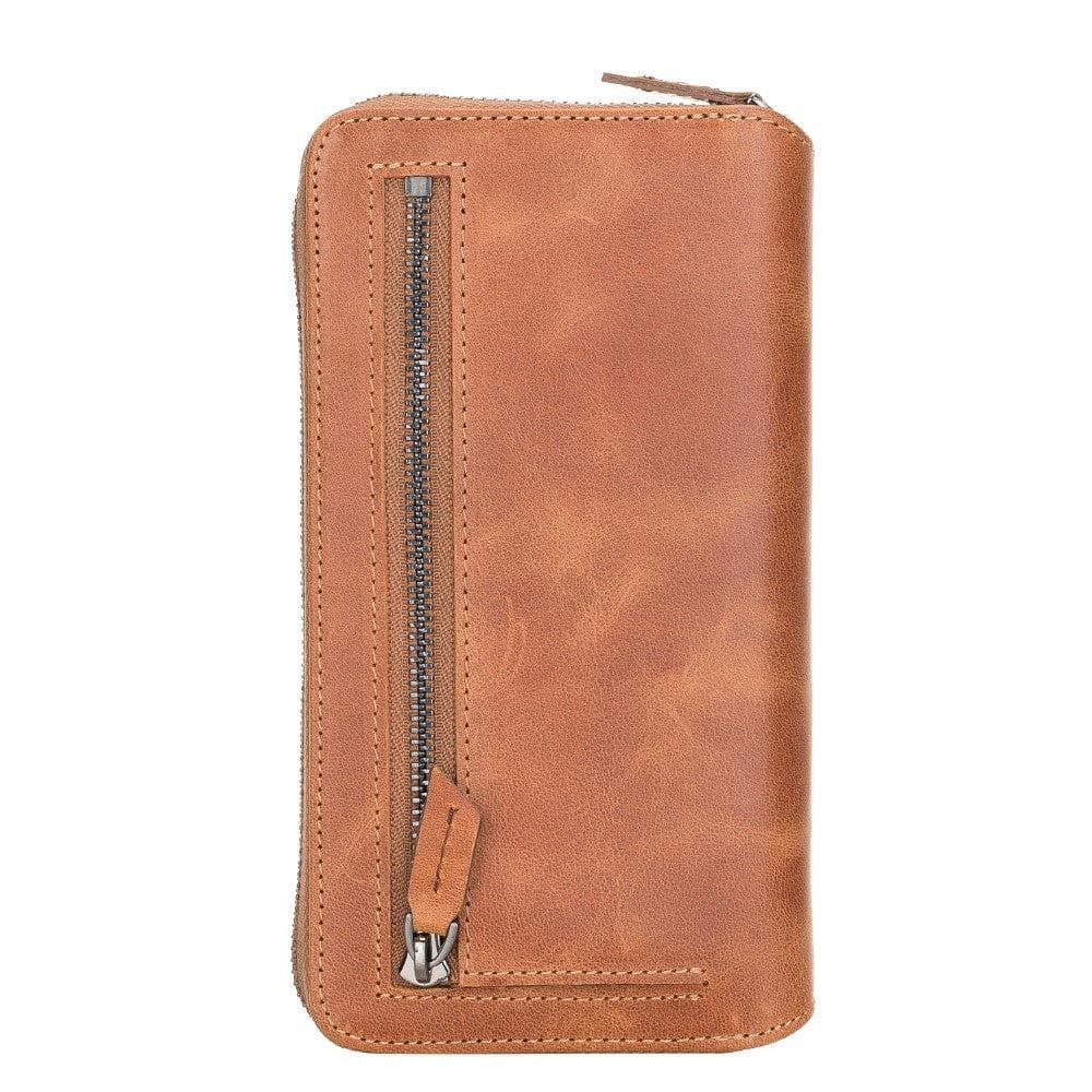 Samsung Galaxy S21 Series Genuine Leather Pouch Magic Wallet Detachable and Zipper Wallet Case
