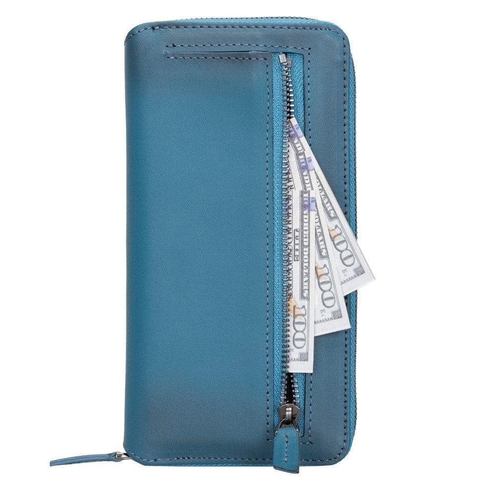 Samsung Galaxy S21 Series Genuine Leather Pouch Magic Wallet Detachable and Zipper Wallet Case