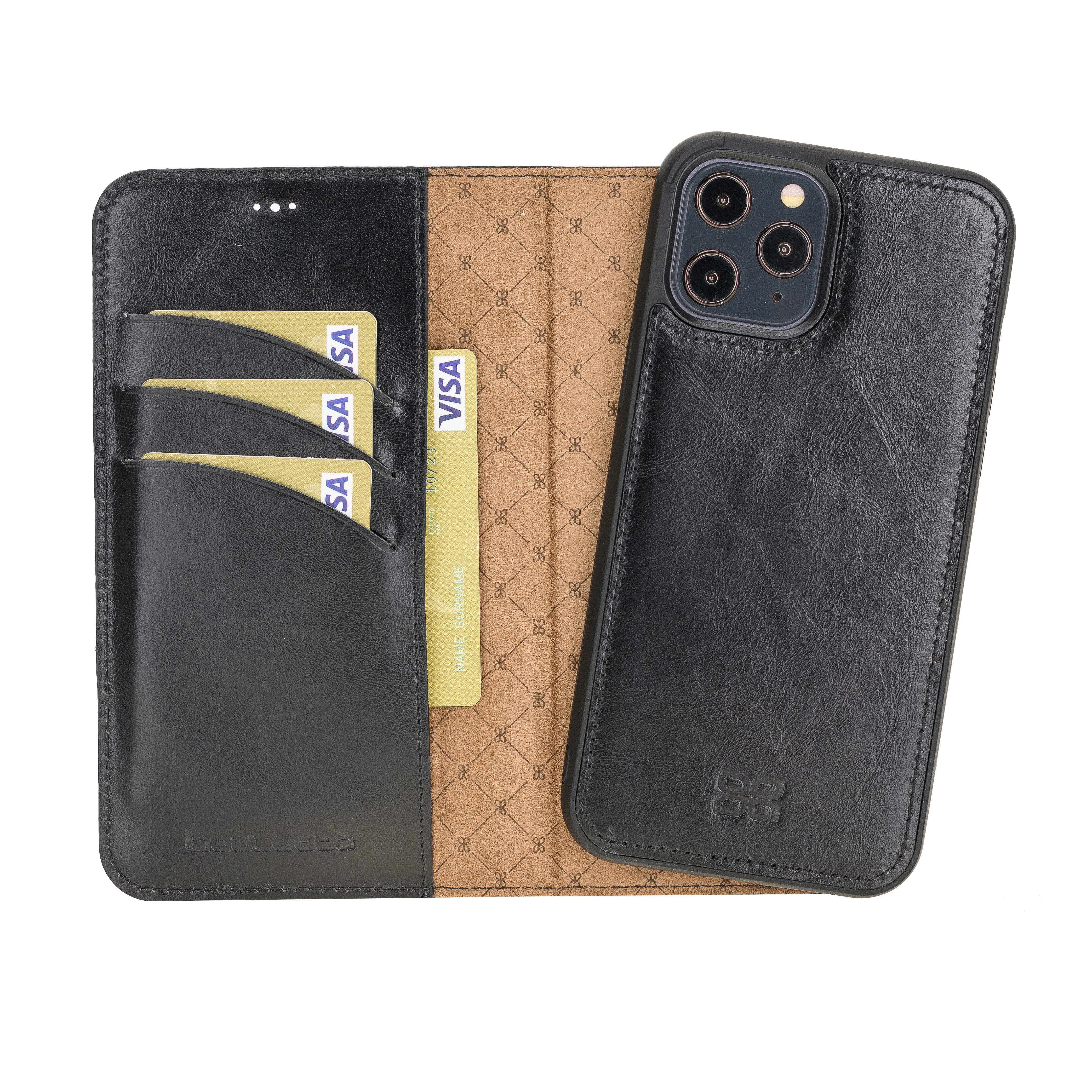 iPhone 12 Series Genuine Leather Magic Detachable Wallet Cases