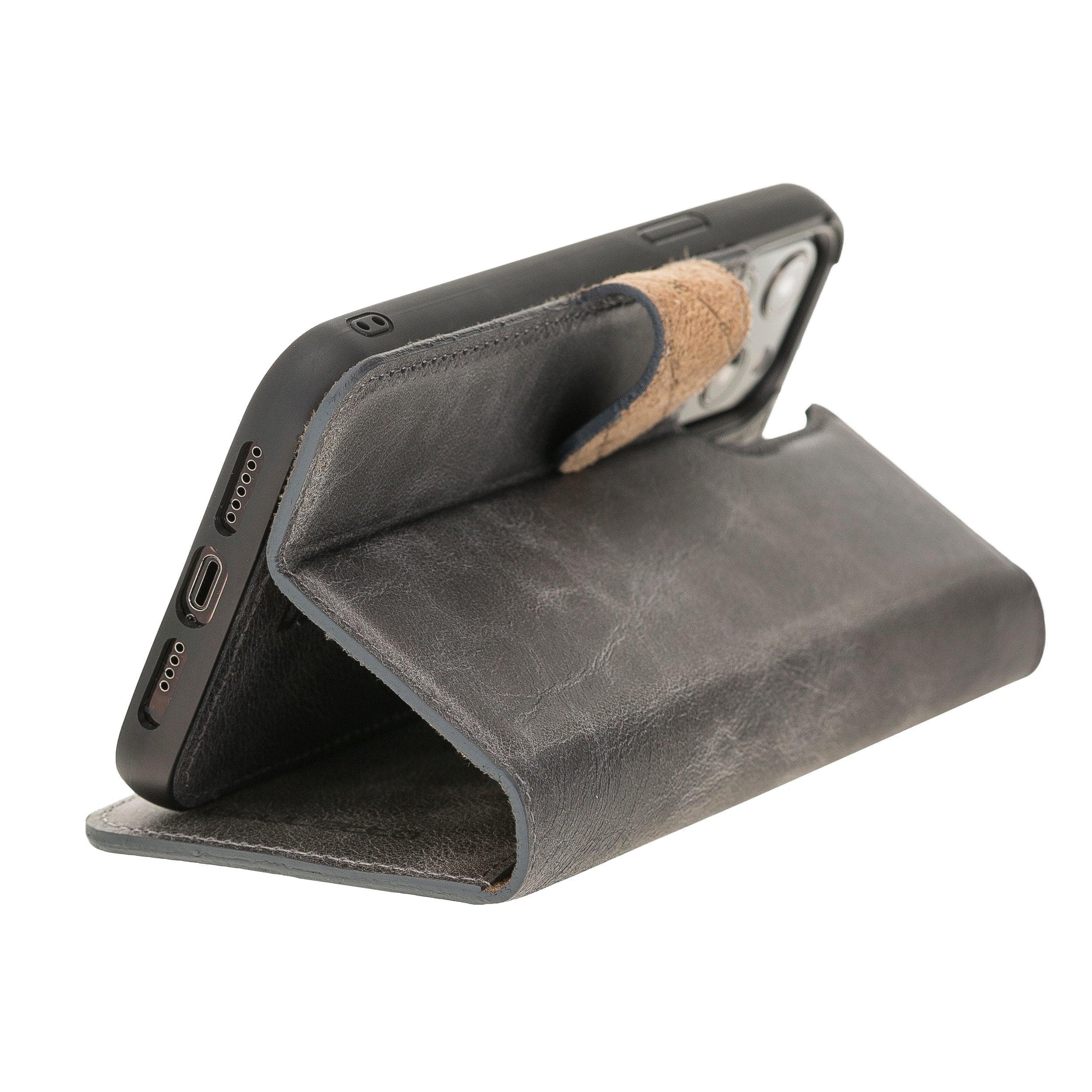 iPhone 12 Series Genuine Leather Magic Detachable Wallet Cases