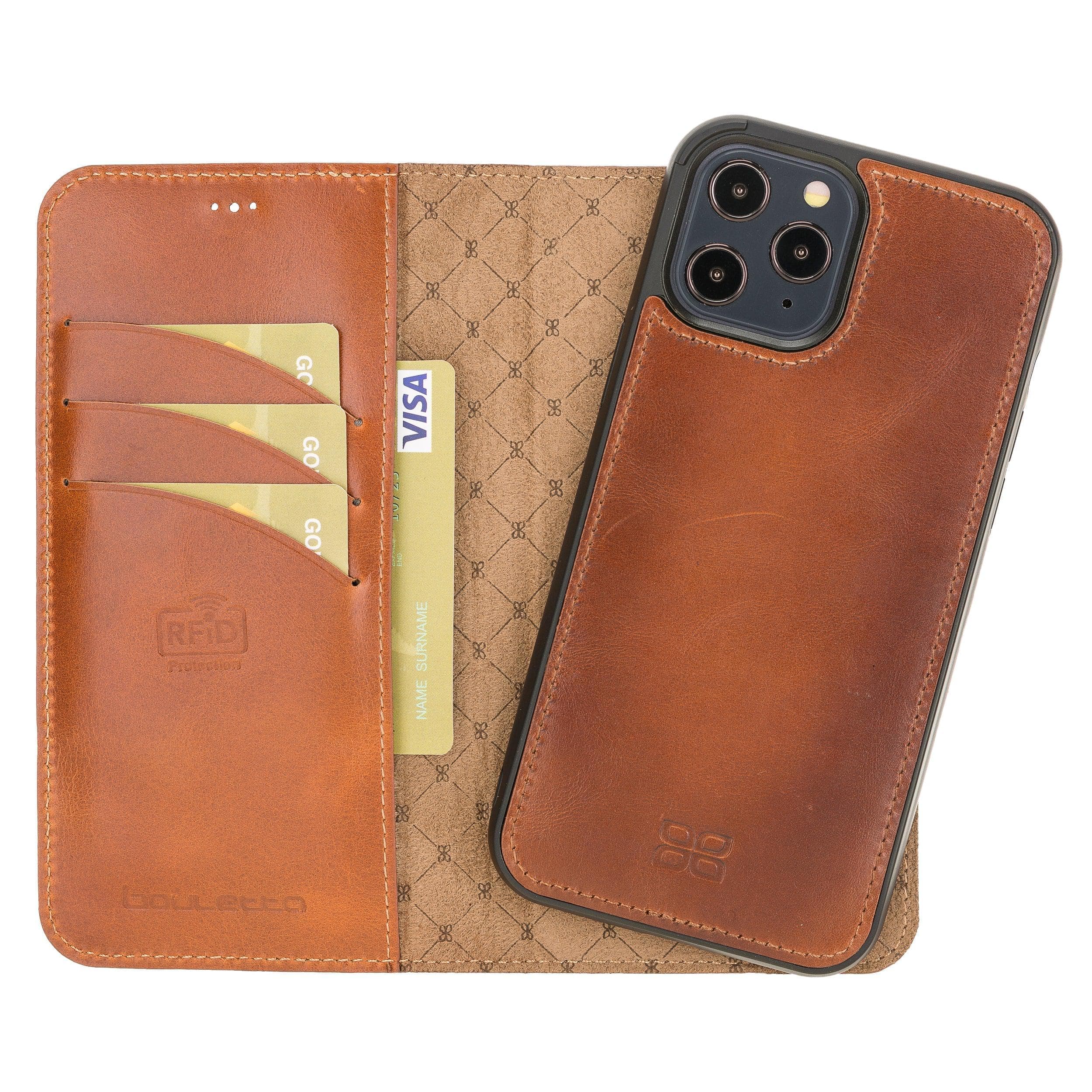 iPhone 12 Series Genuine Leather Magic Detachable Wallet Cases