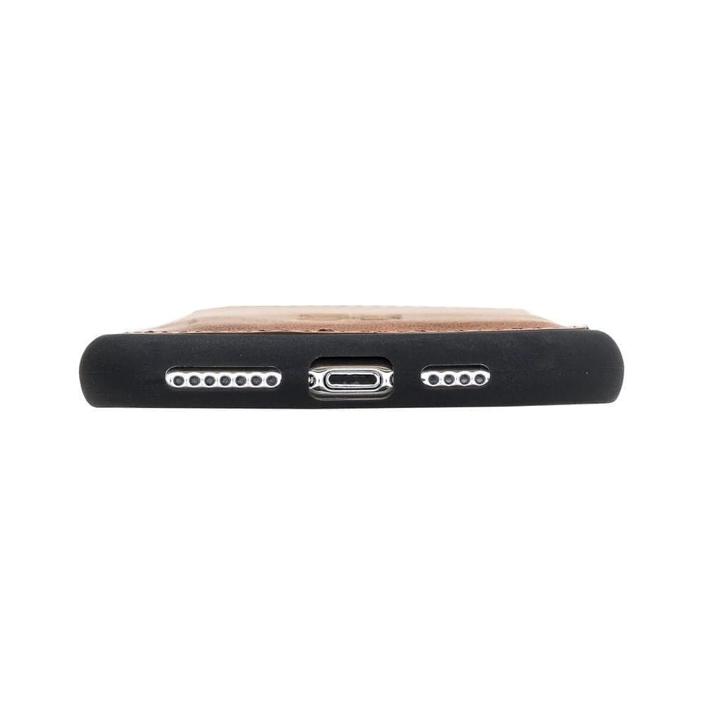 iPhone 11 Series Genuine Leather Flex Back Cover with Card Holder