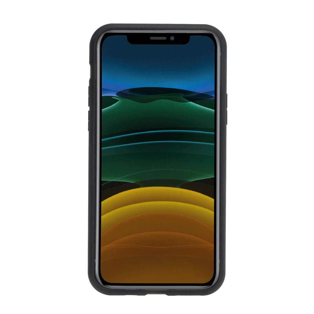 iPhone 11 Series Genuine Leather Flex Back Cover with Card Holder