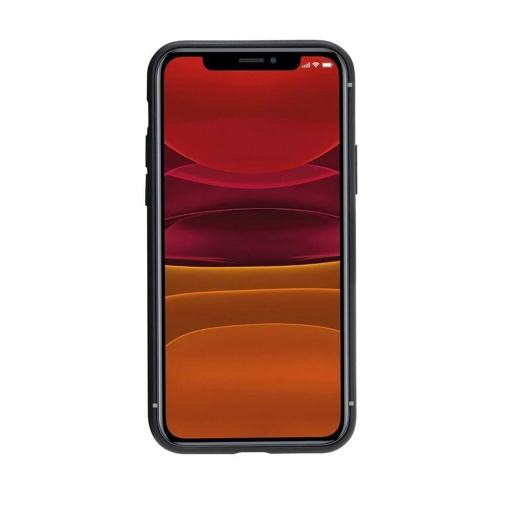 iPhone 11 Series Genuine Leather Flex Back Cover with Card Holder
