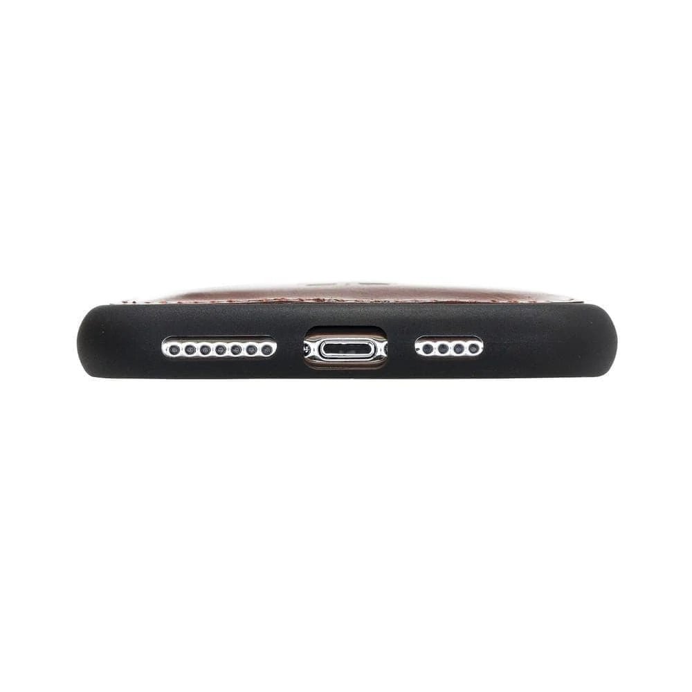 iPhone 11 Series Genuine Leather Flex Back Cover with Card Holder