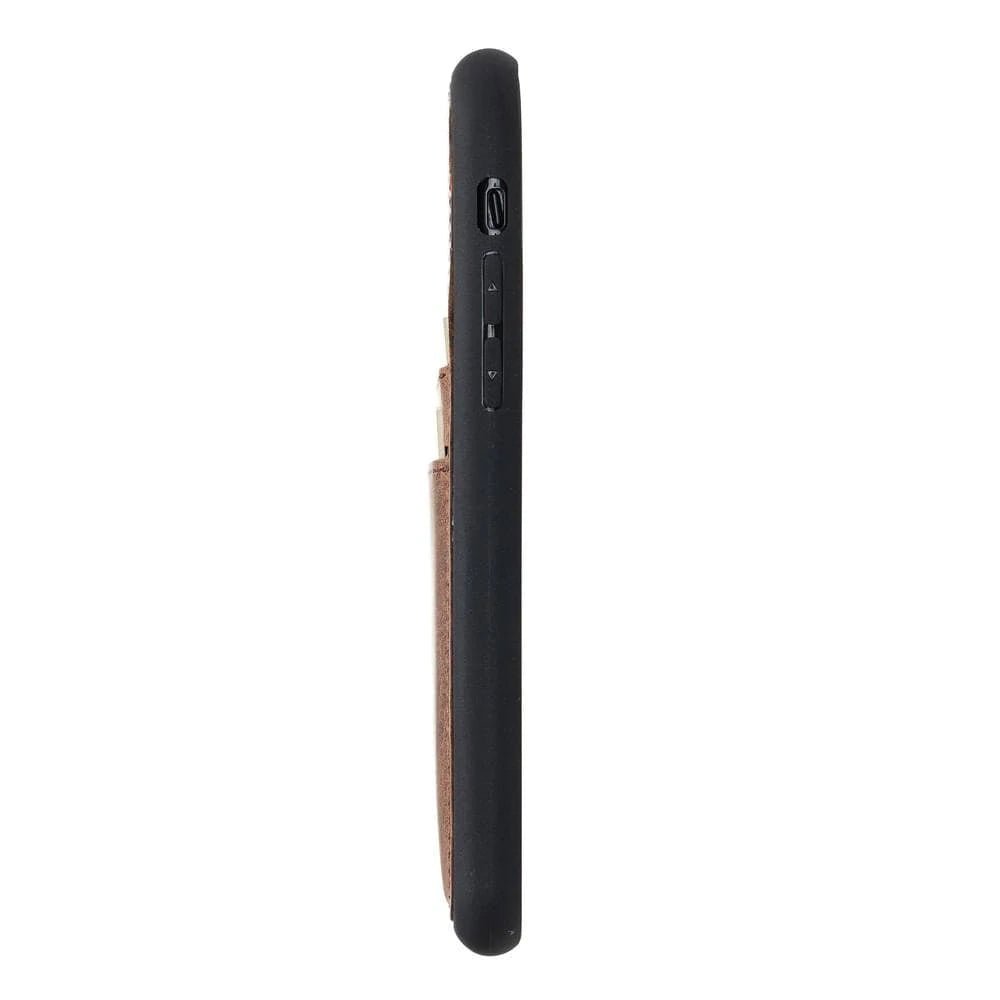 iPhone 11 Series Genuine Leather Flex Back Cover with Card Holder