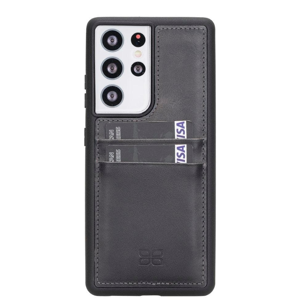 Samsung Galaxy S21 Series Genuine Leather Flex Back Cover with Card Holder