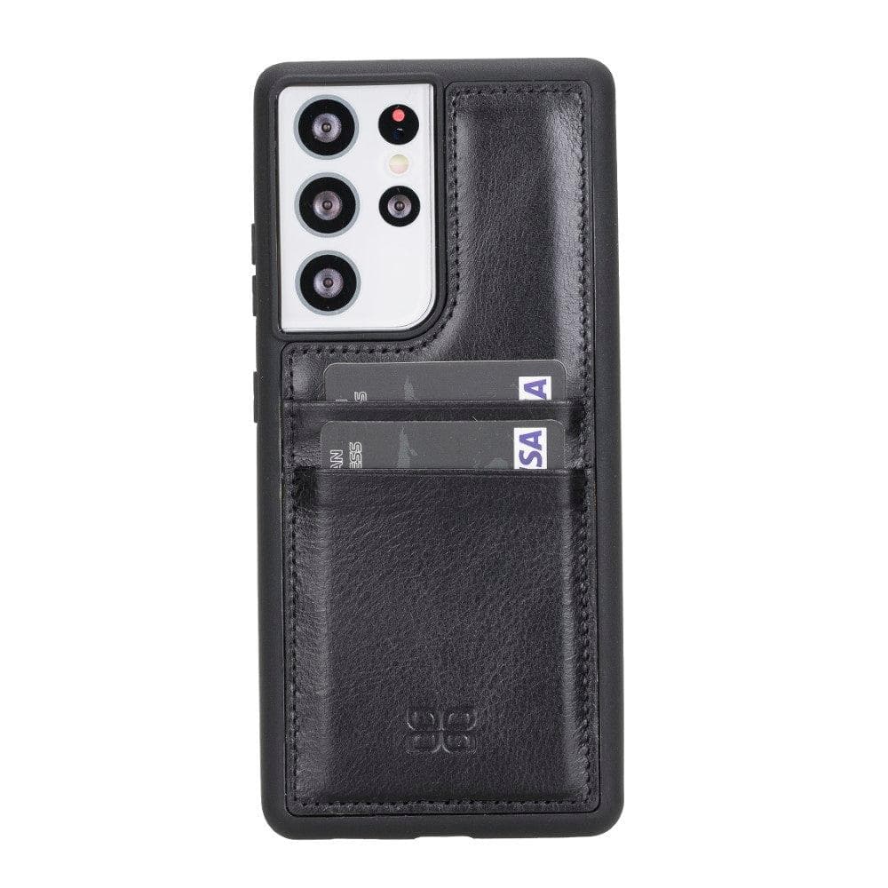 Samsung Galaxy S21 Series Genuine Leather Flex Back Cover with Card Holder