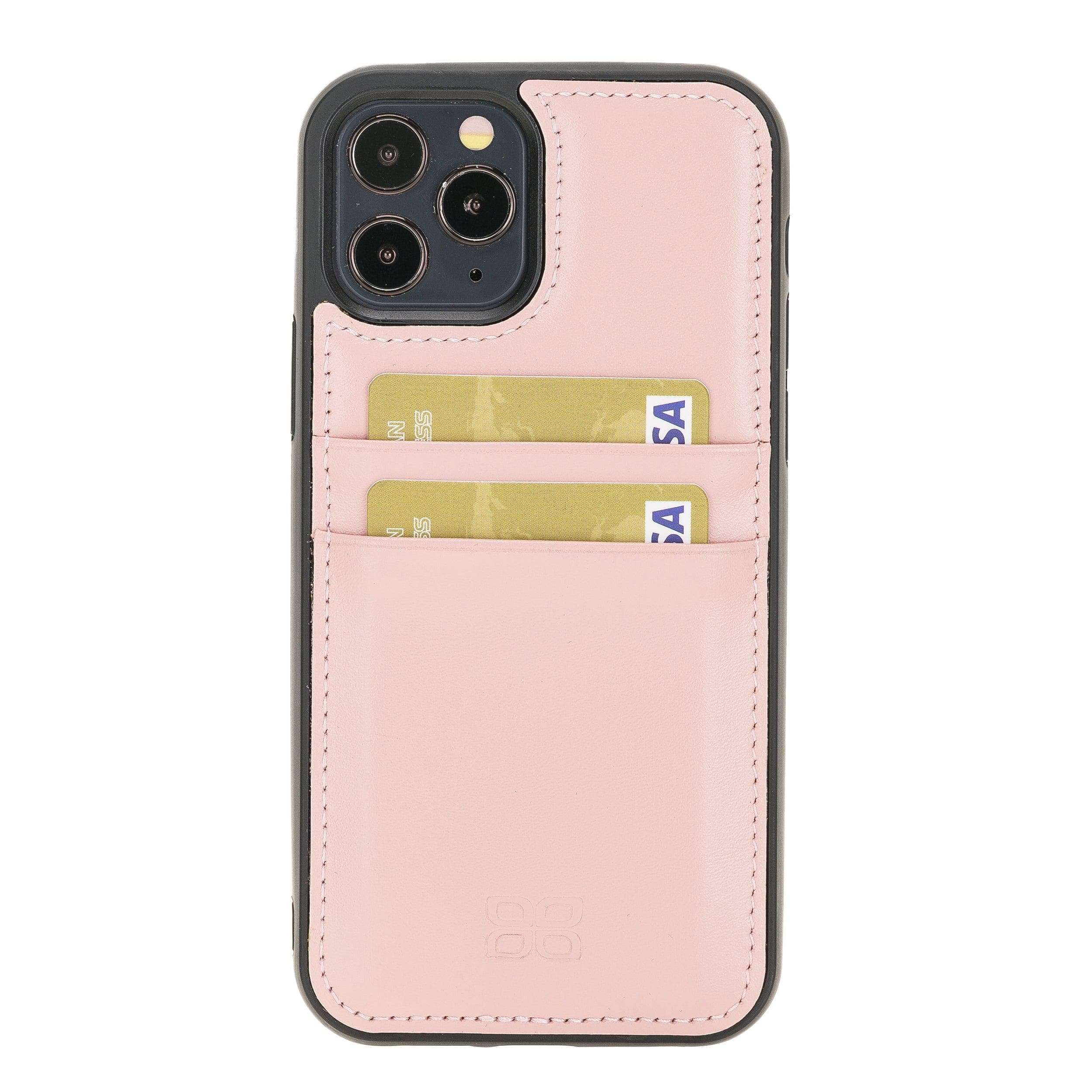 iPhone 12 Series Genuine Leather Back Cover with Card Holder