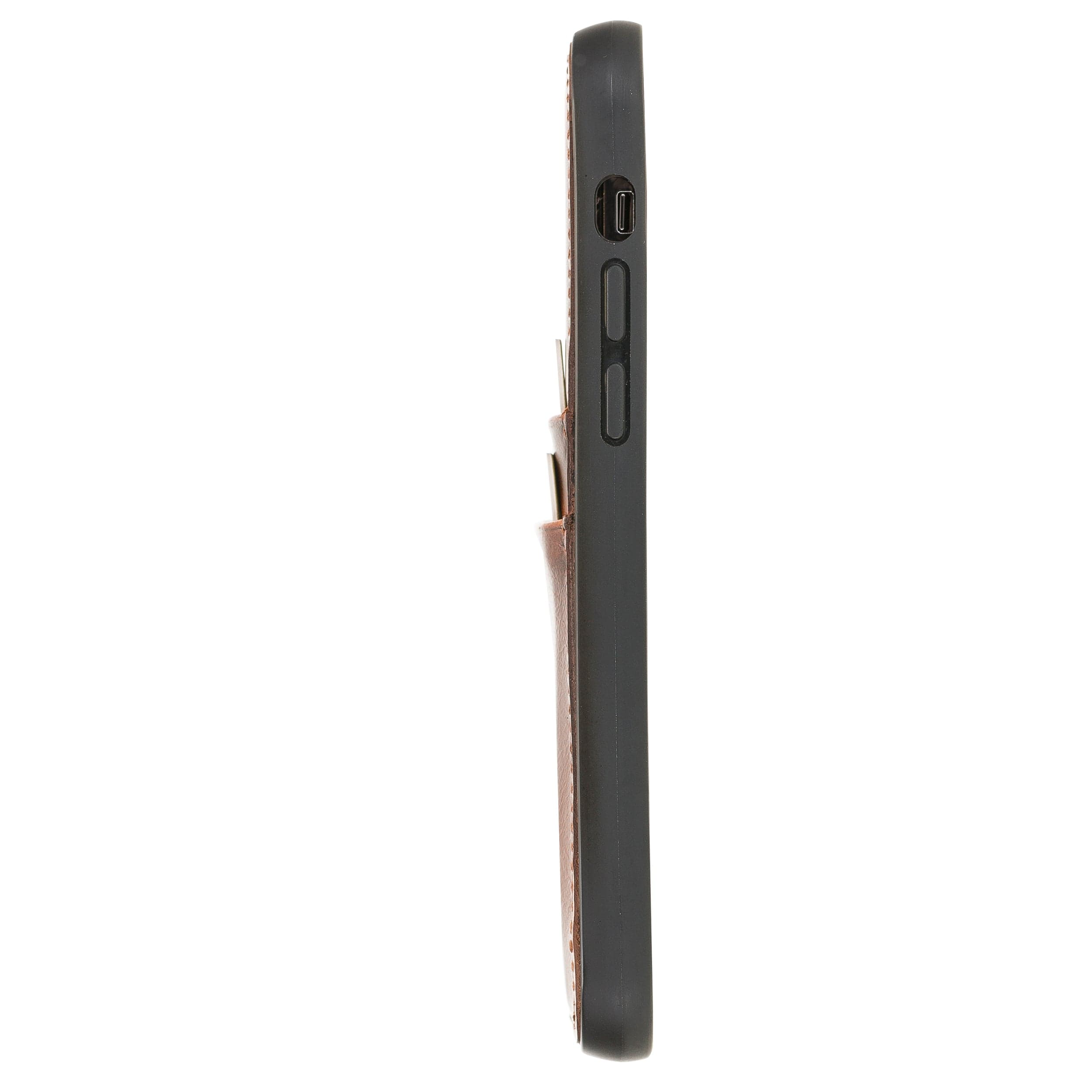 iPhone 12 Series Genuine Leather Back Cover with Card Holder