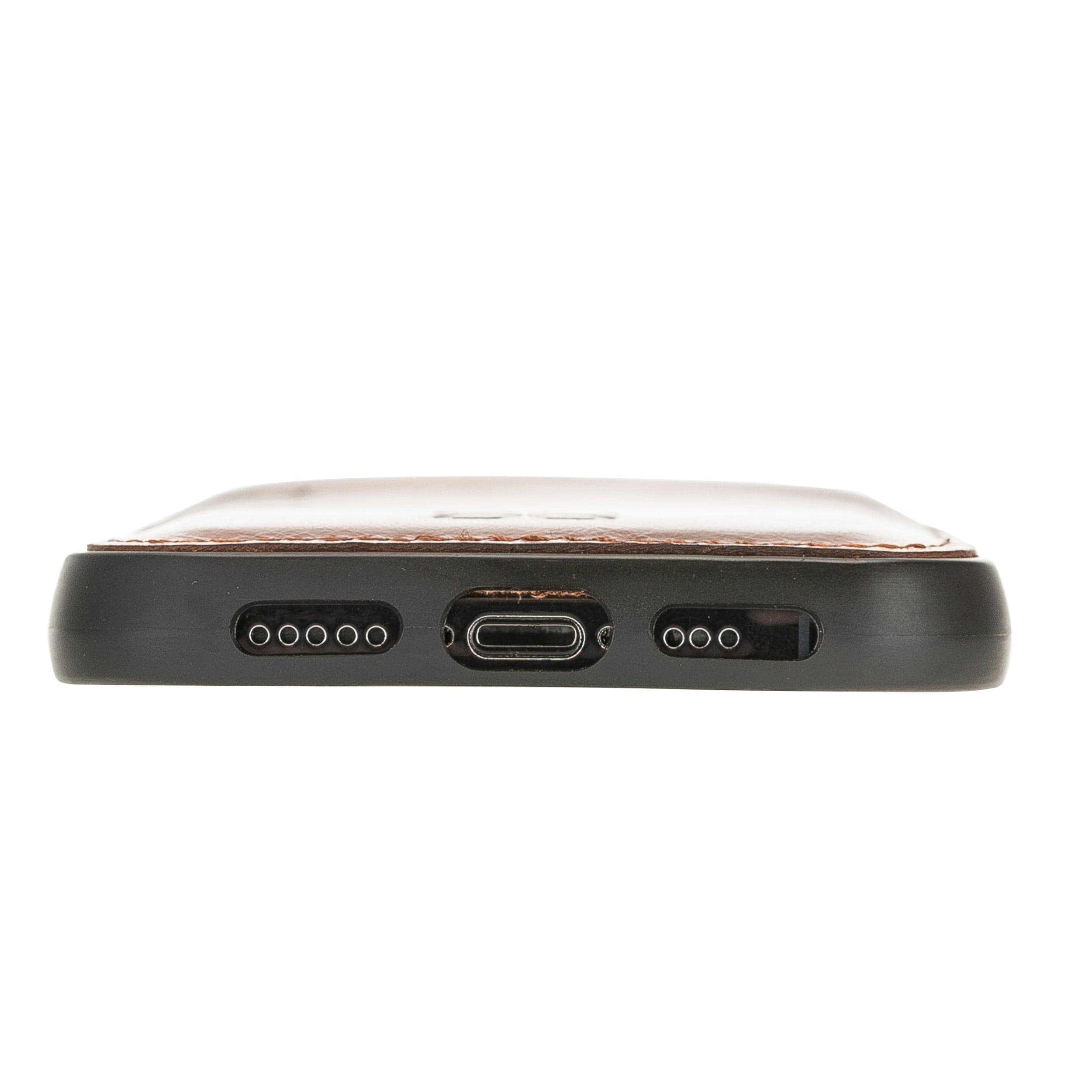 iPhone 12 Series Genuine Leather Back Cover with Card Holder