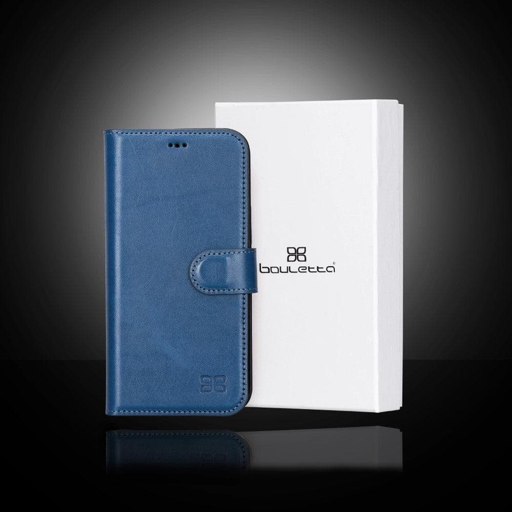 Étui portefeuille détachable en cuir véritable pour iPhone 13