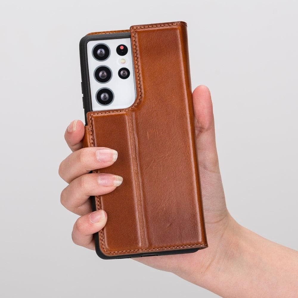 Samsung Galaxy S21 Series Genuine Leather Detachable Wallet Cases