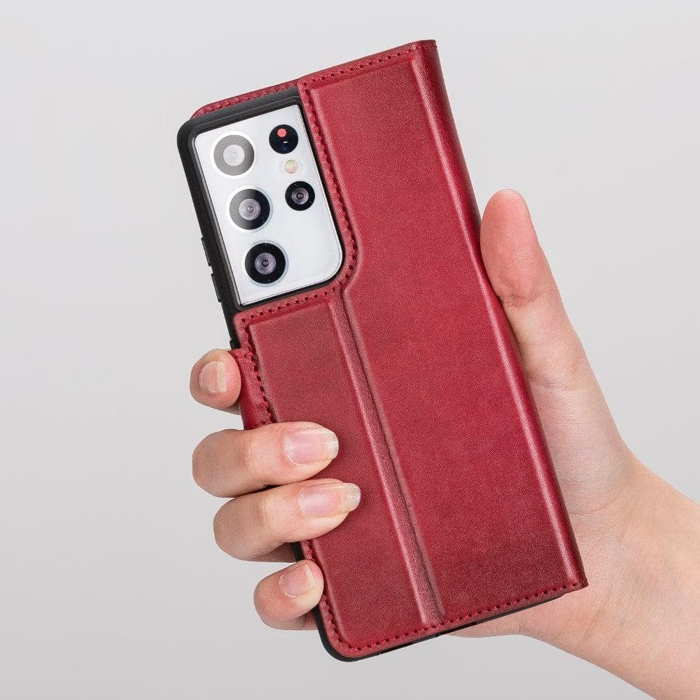 Samsung Galaxy S21 Series Genuine Leather Detachable Wallet Cases