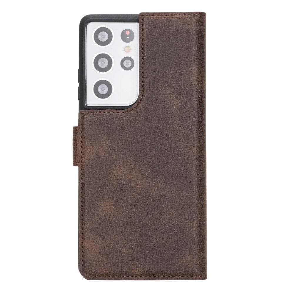 Samsung Galaxy S21 Series Genuine Leather Detachable Wallet Cases