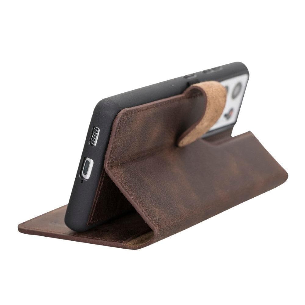 Samsung Galaxy S21 Series Genuine Leather Detachable Wallet Cases