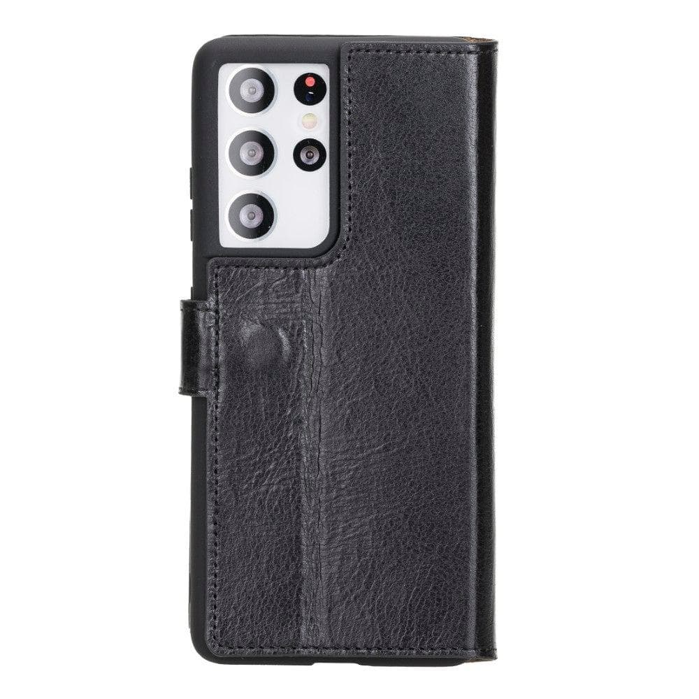 Samsung Galaxy S21 Series Genuine Leather Non-Detachable Wallet Cases