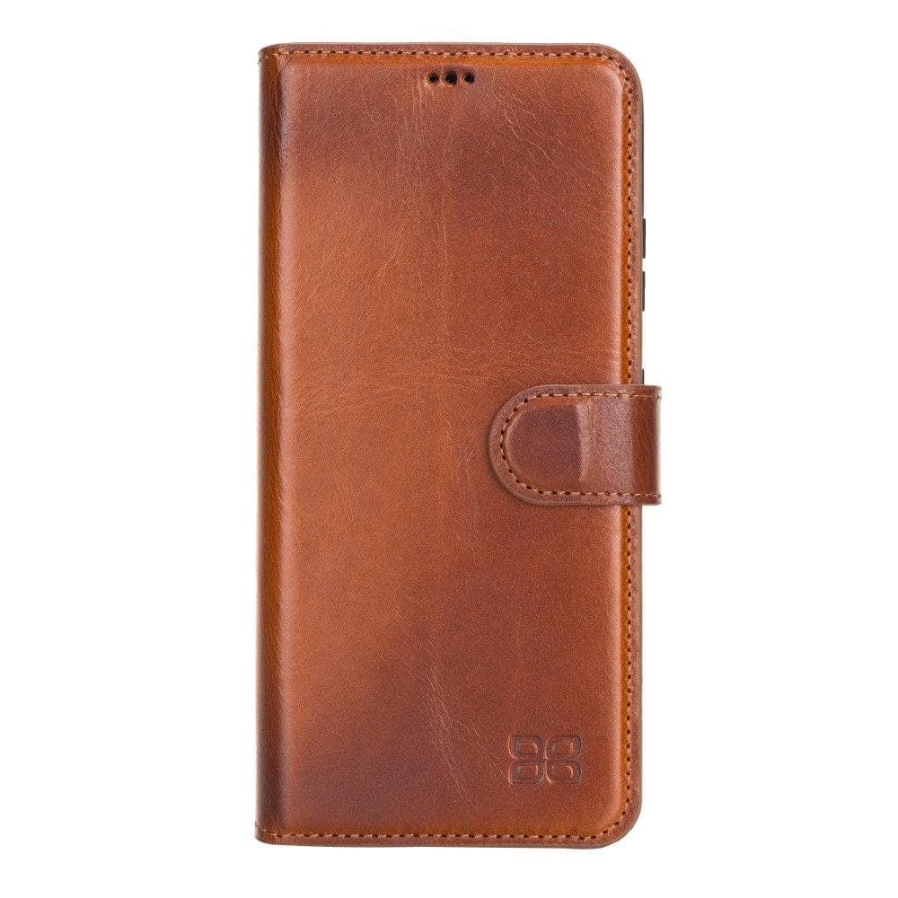Samsung Galaxy S21 Series Genuine Leather Non-Detachable Wallet Cases