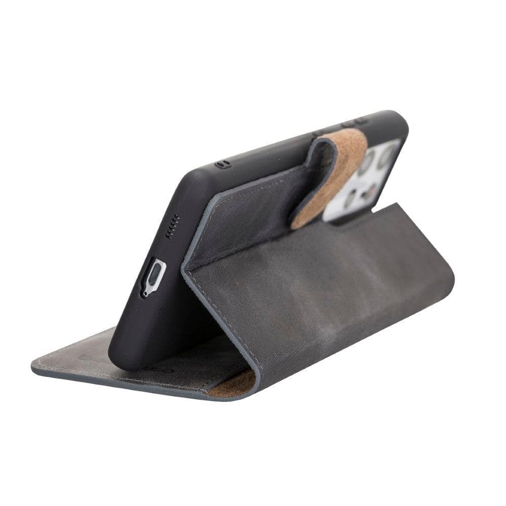 Samsung Galaxy S21 Series Genuine Leather Non-Detachable Wallet Cases