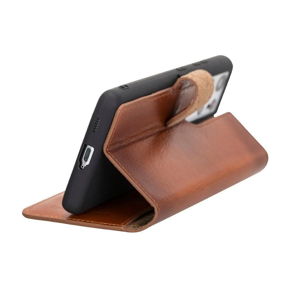 Samsung Galaxy S21 Series Genuine Leather Non-Detachable Wallet Cases