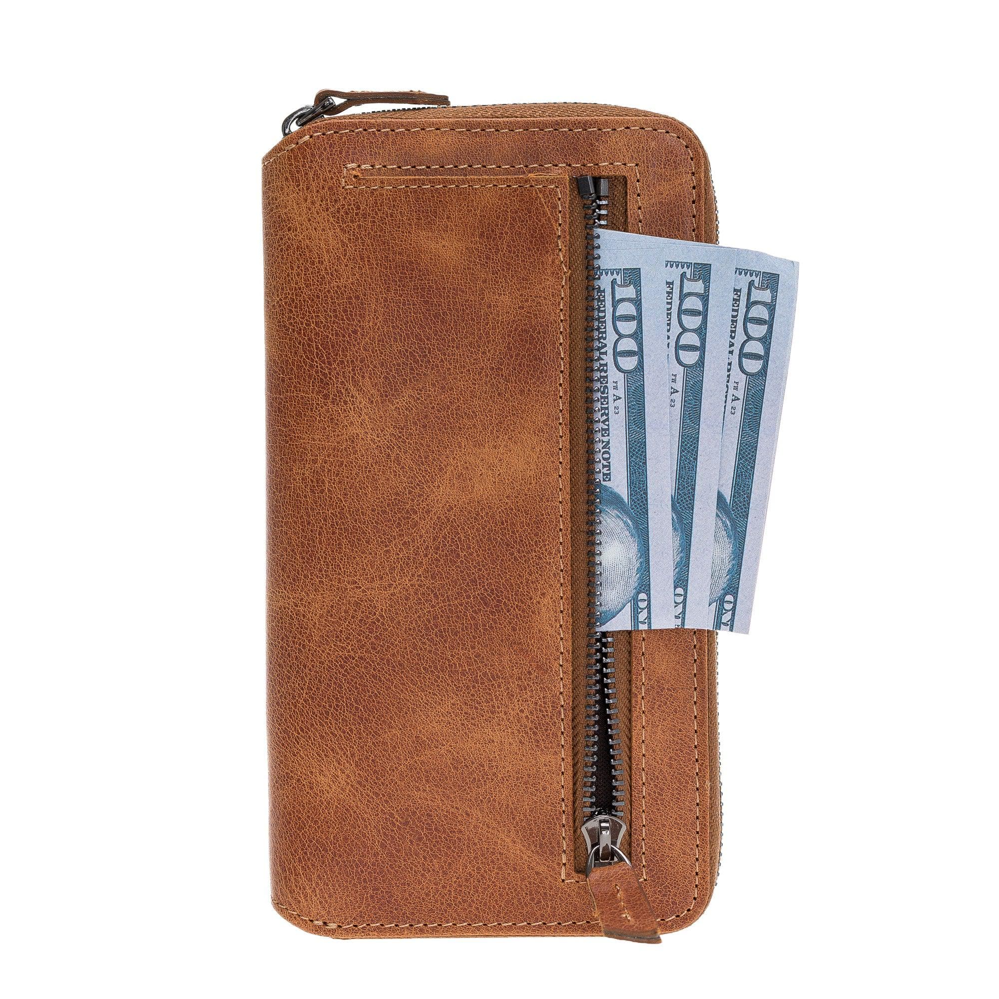 Apple iPhone 11 Series Genuine Leather Pouch Detachable Wallet Case