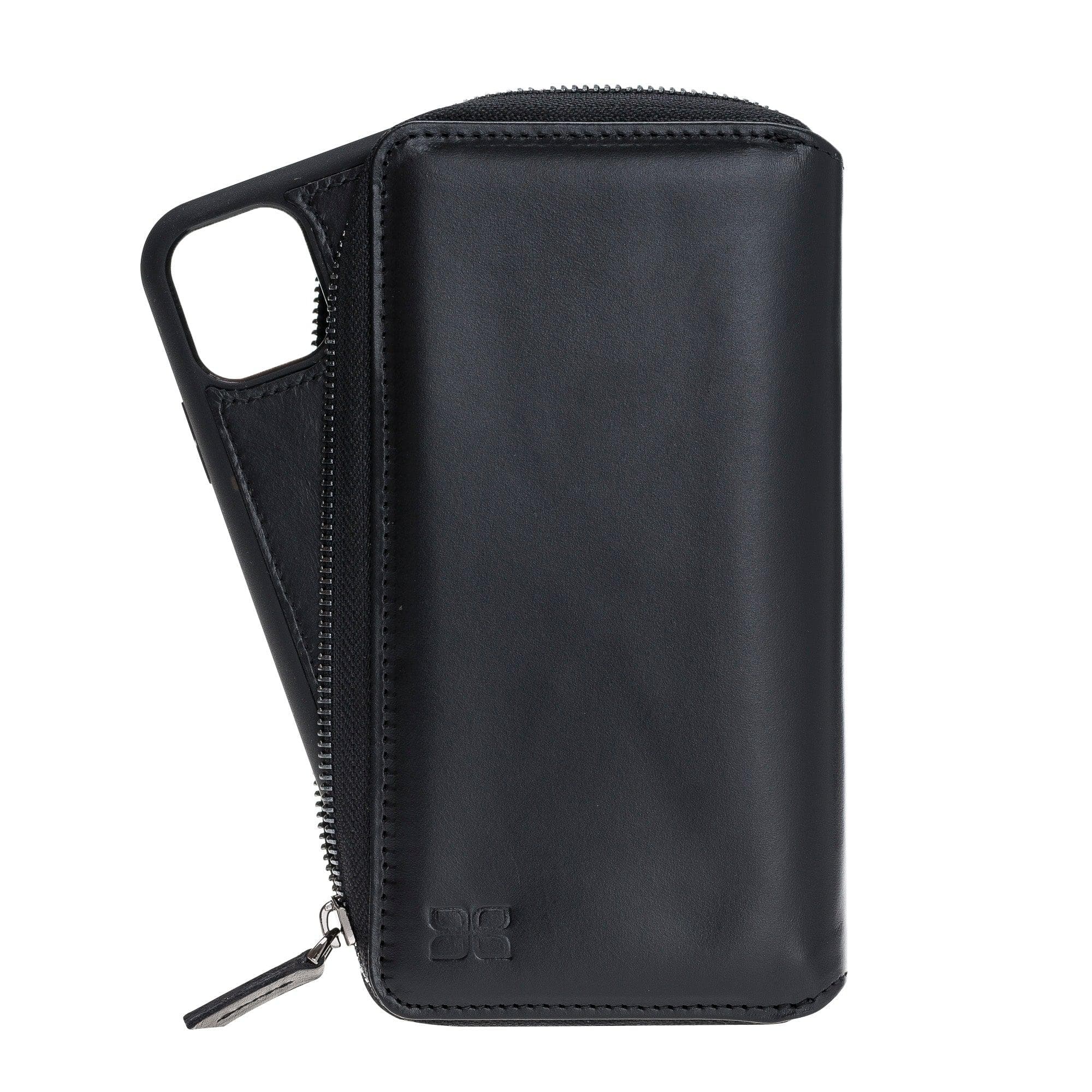 Apple iPhone 11 Series Genuine Leather Pouch Detachable Wallet Case