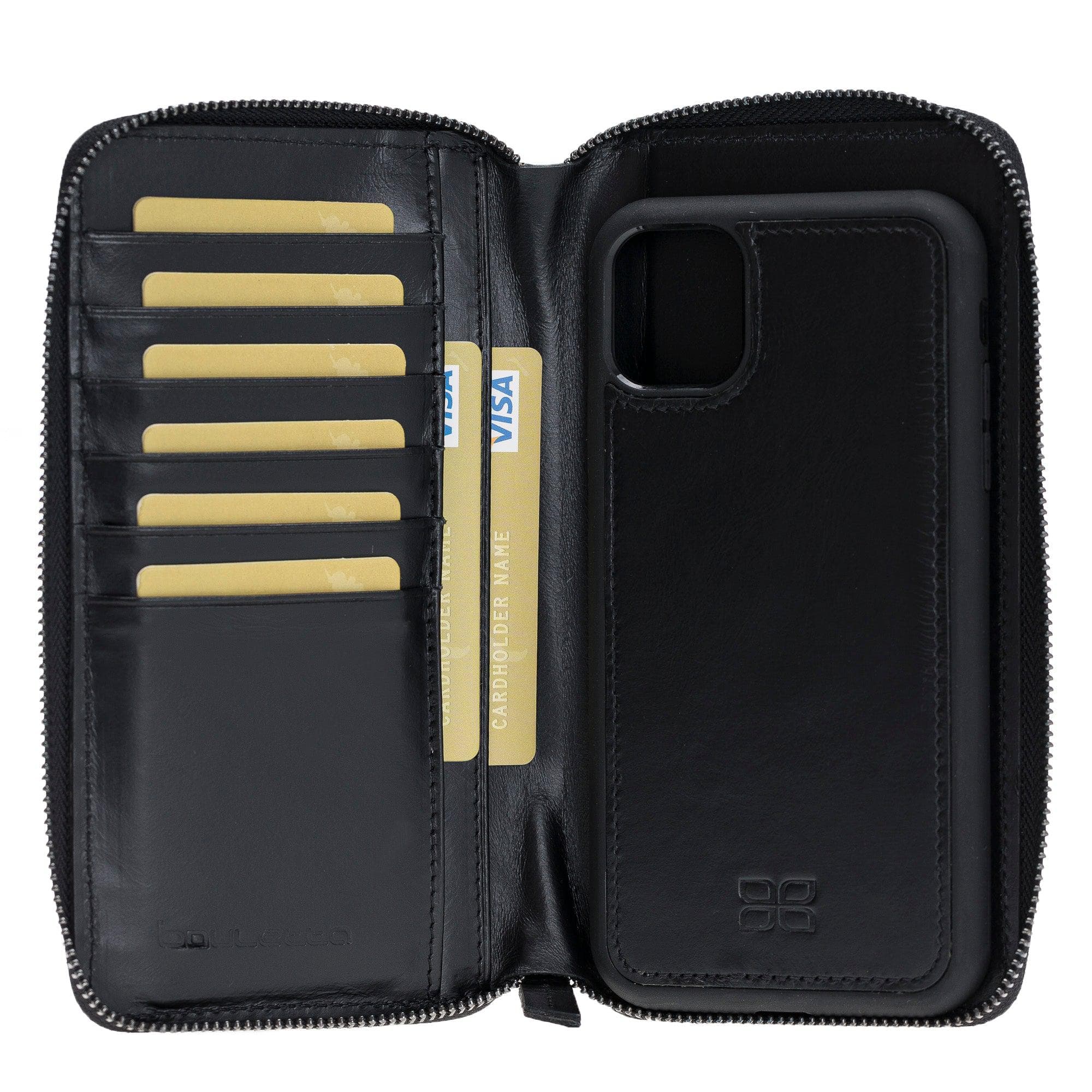 Apple iPhone 11 Series Genuine Leather Pouch Detachable Wallet Case