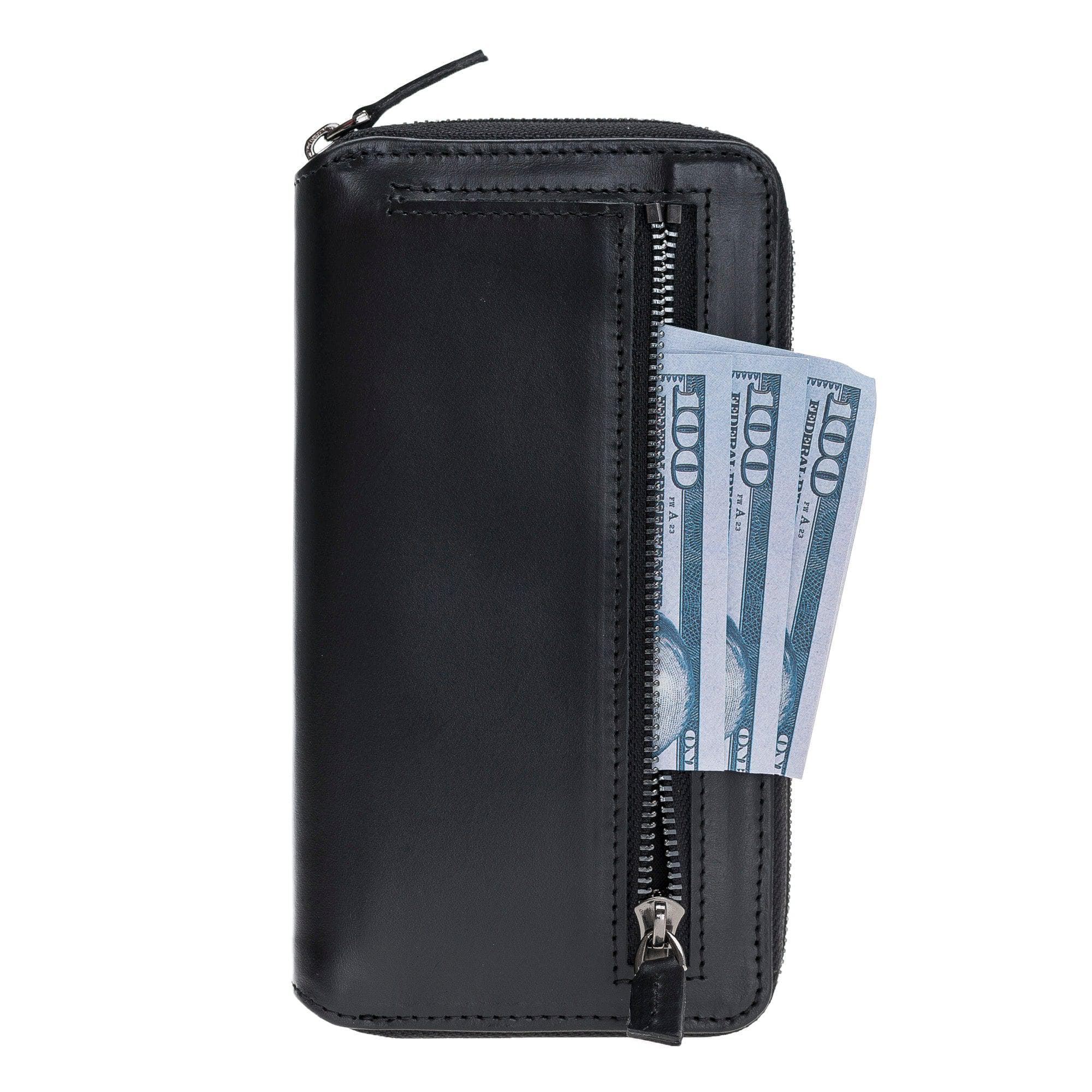 Apple iPhone 11 Series Genuine Leather Pouch Detachable Wallet Case