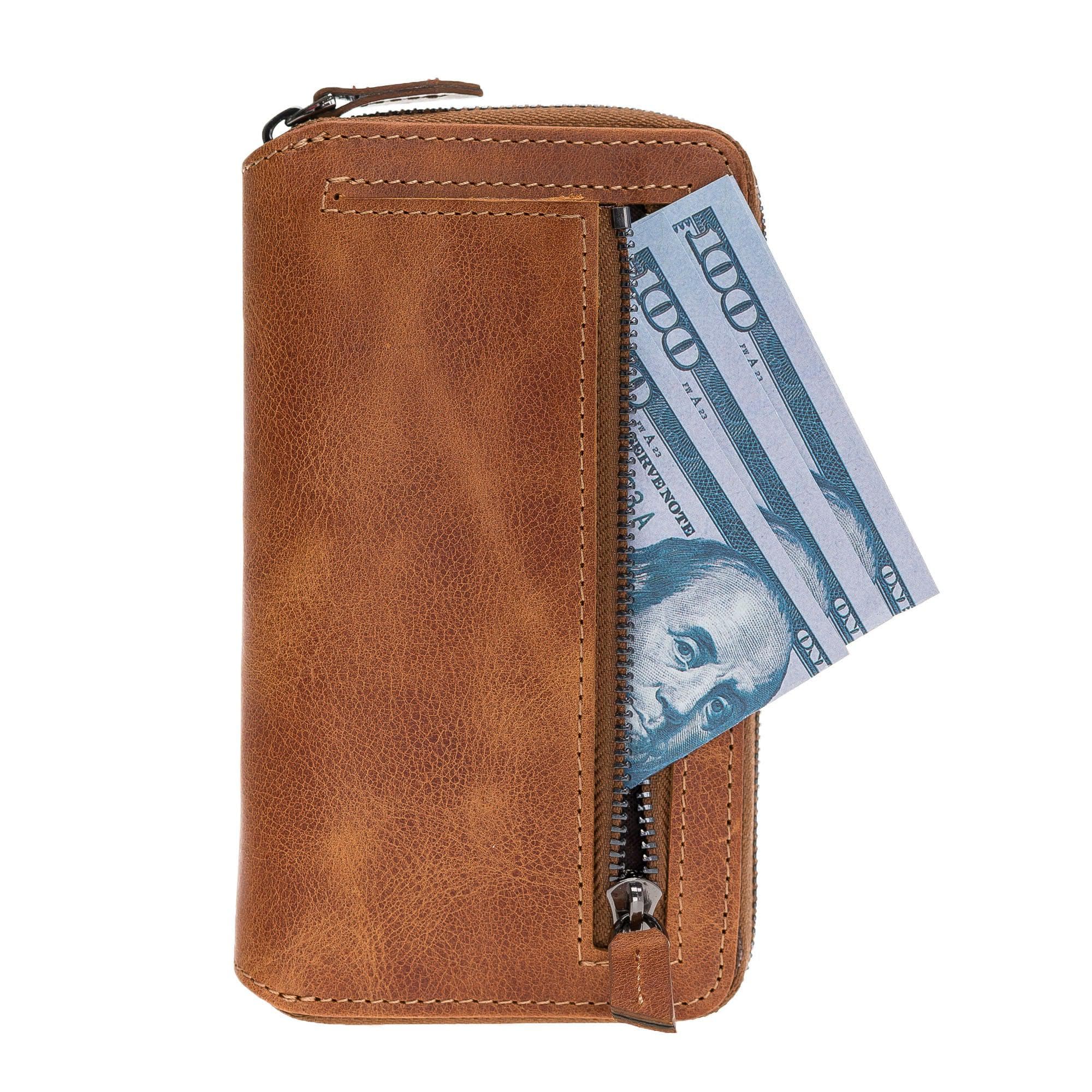 Apple iPhone 11 Series Genuine Leather Pouch Detachable Wallet Case