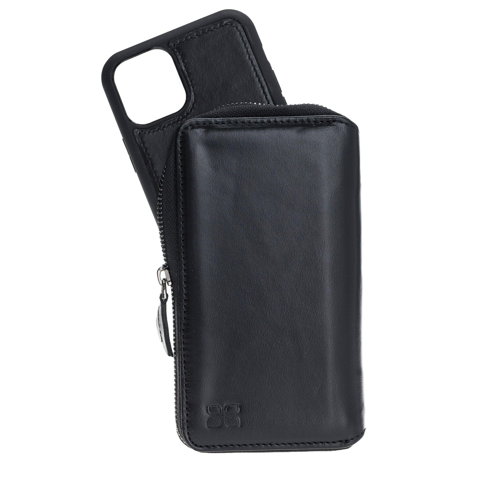 Apple iPhone 11 Series Genuine Leather Pouch Detachable Wallet Case