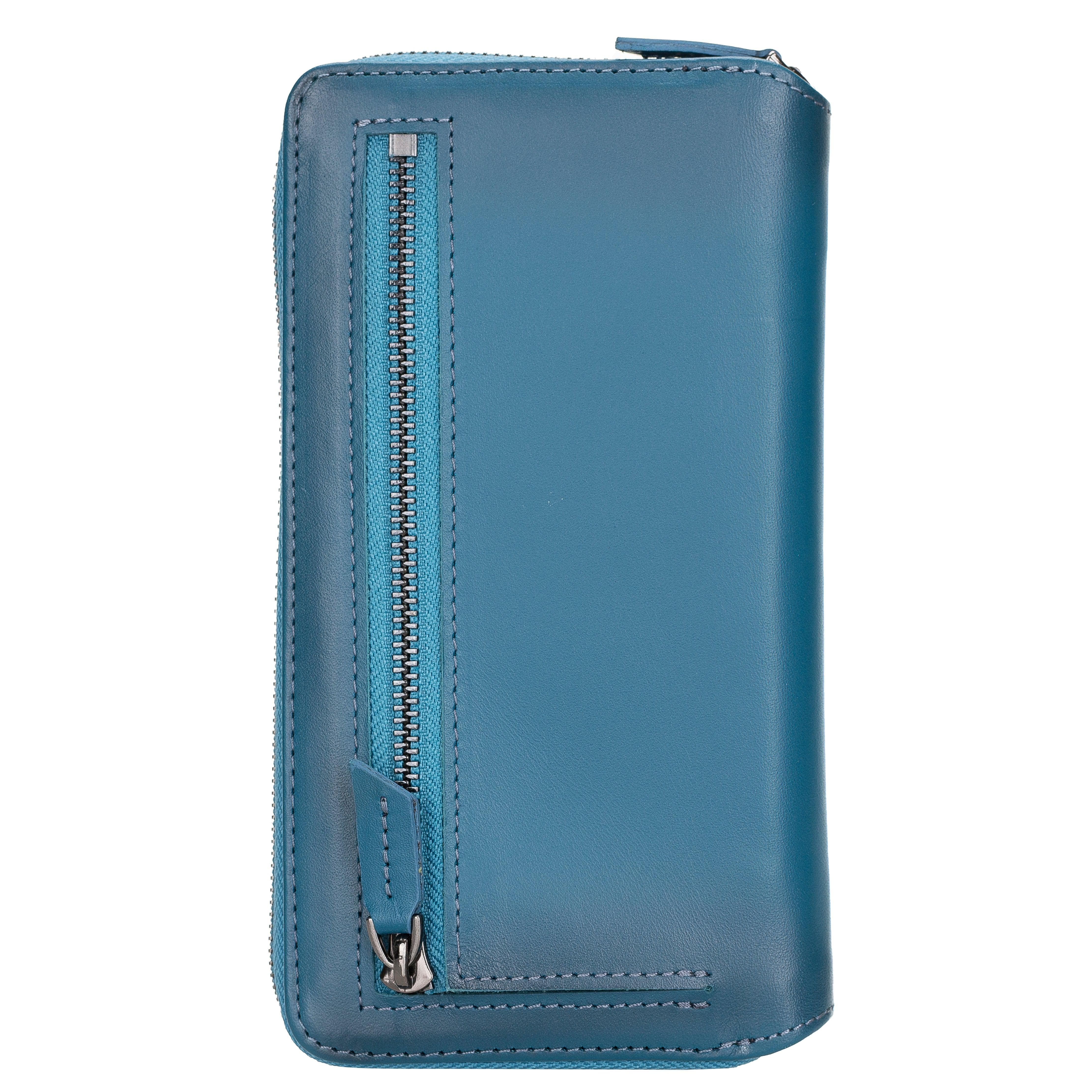 iPhone 12 Series Genuine Leather Detachable and Zipper Pouch Magic Wallet