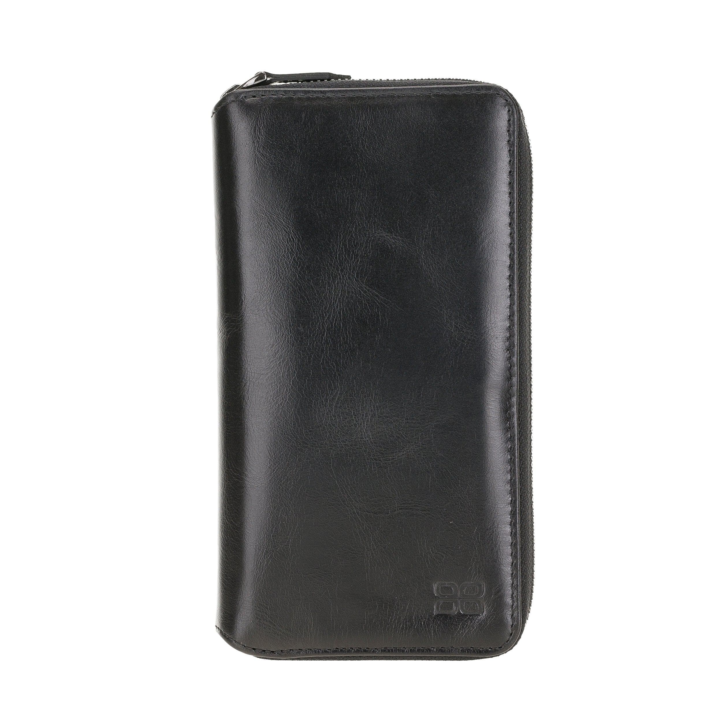 iPhone 12 Series Genuine Leather Detachable and Zipper Pouch Magic Wallet