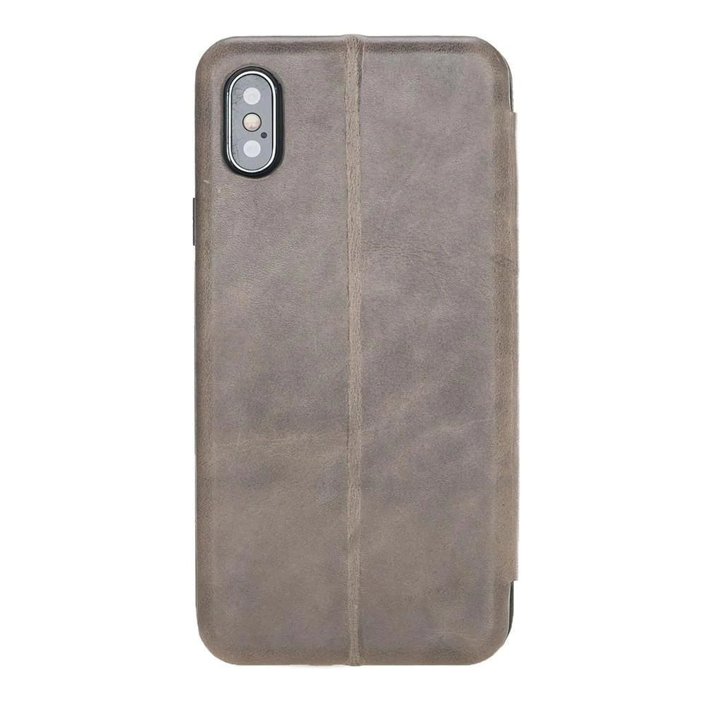 Apple iPhone X Series Genuine Leather Slim Fit Book Wallet Case