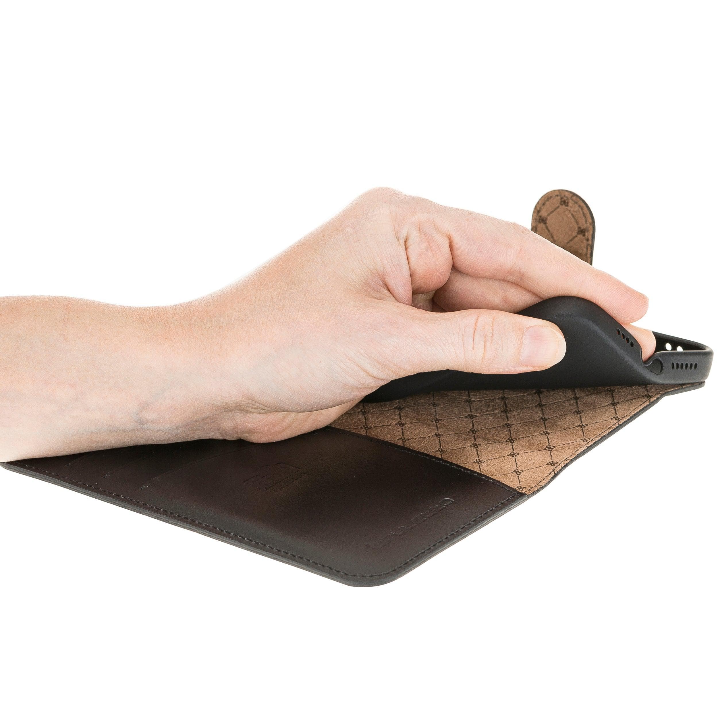 Apple iPhone 12 Series Genuine Leather Non Detachable Wallet Cases