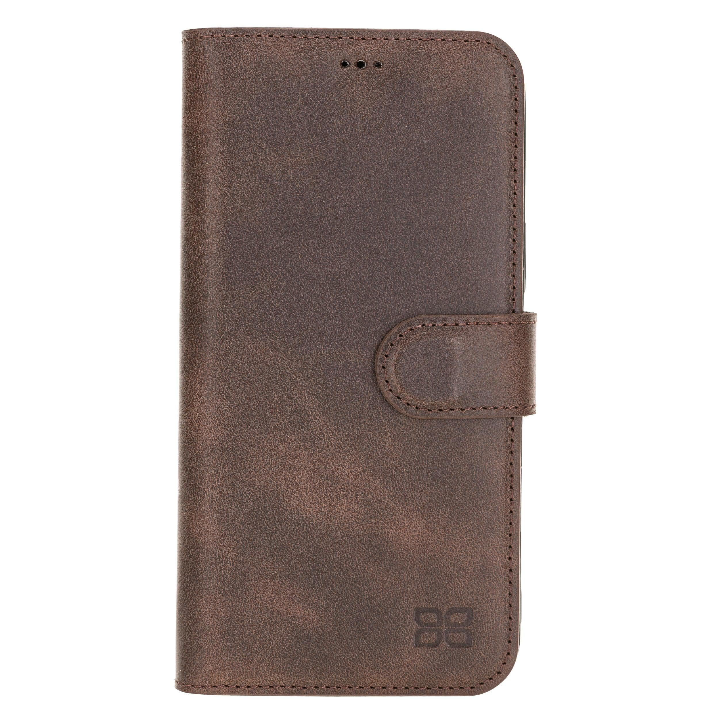 Apple iPhone 12 Series Genuine Leather Non Detachable Wallet Cases