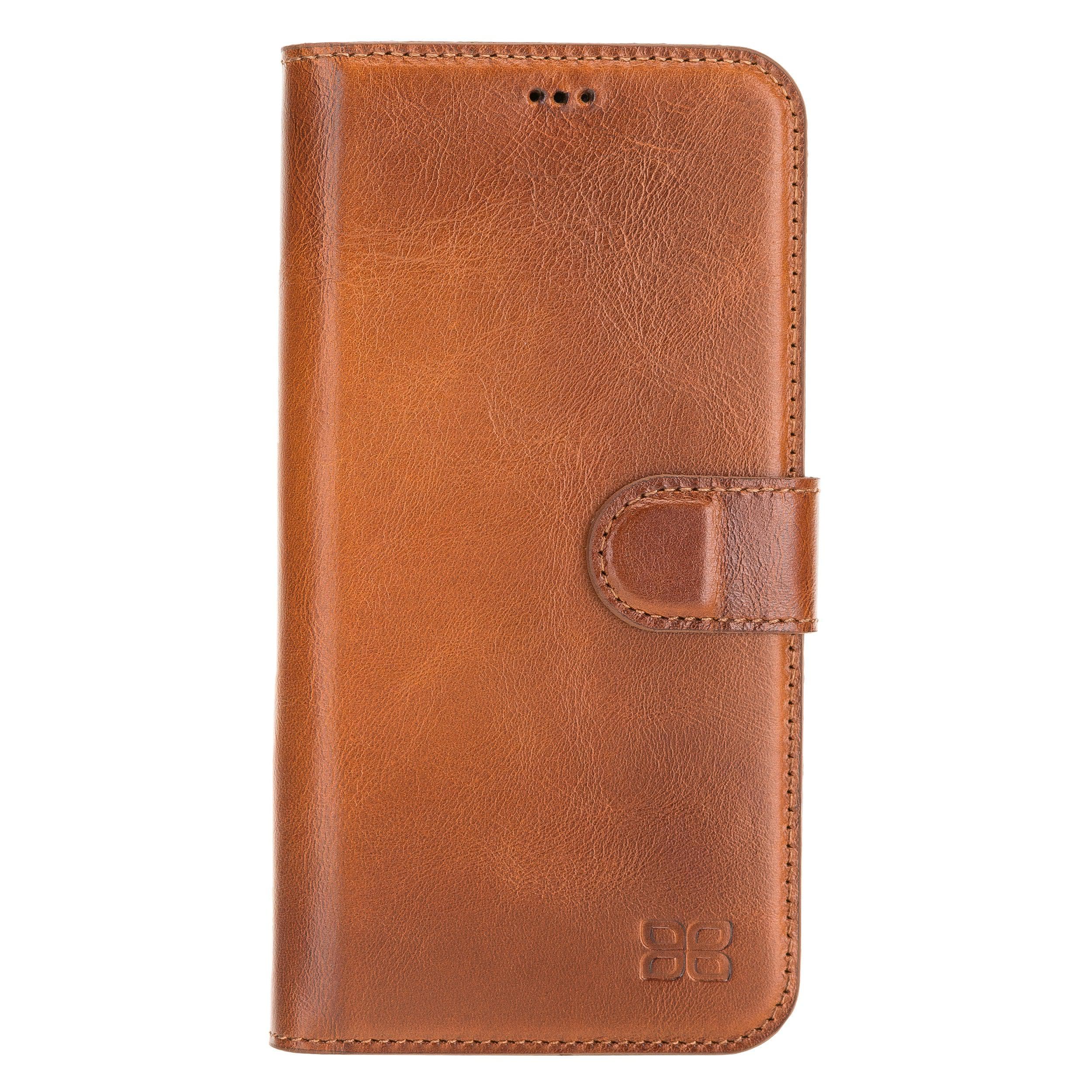 Apple iPhone 12 Series Genuine Leather Non Detachable Wallet Cases