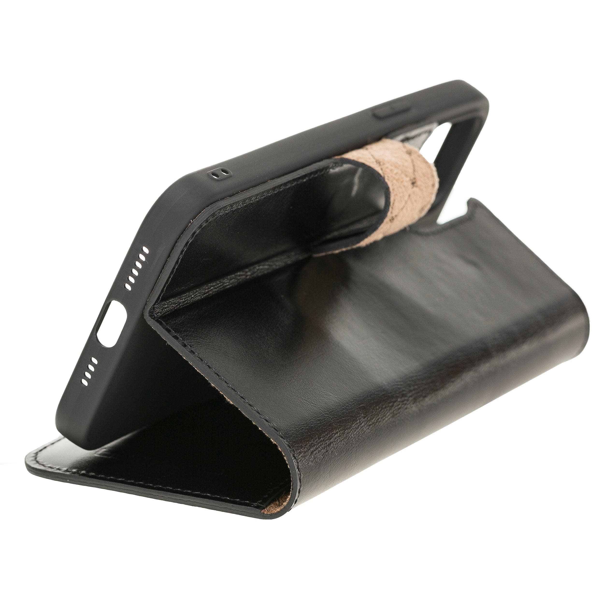 Apple iPhone 12 Series Genuine Leather Non Detachable Wallet Cases
