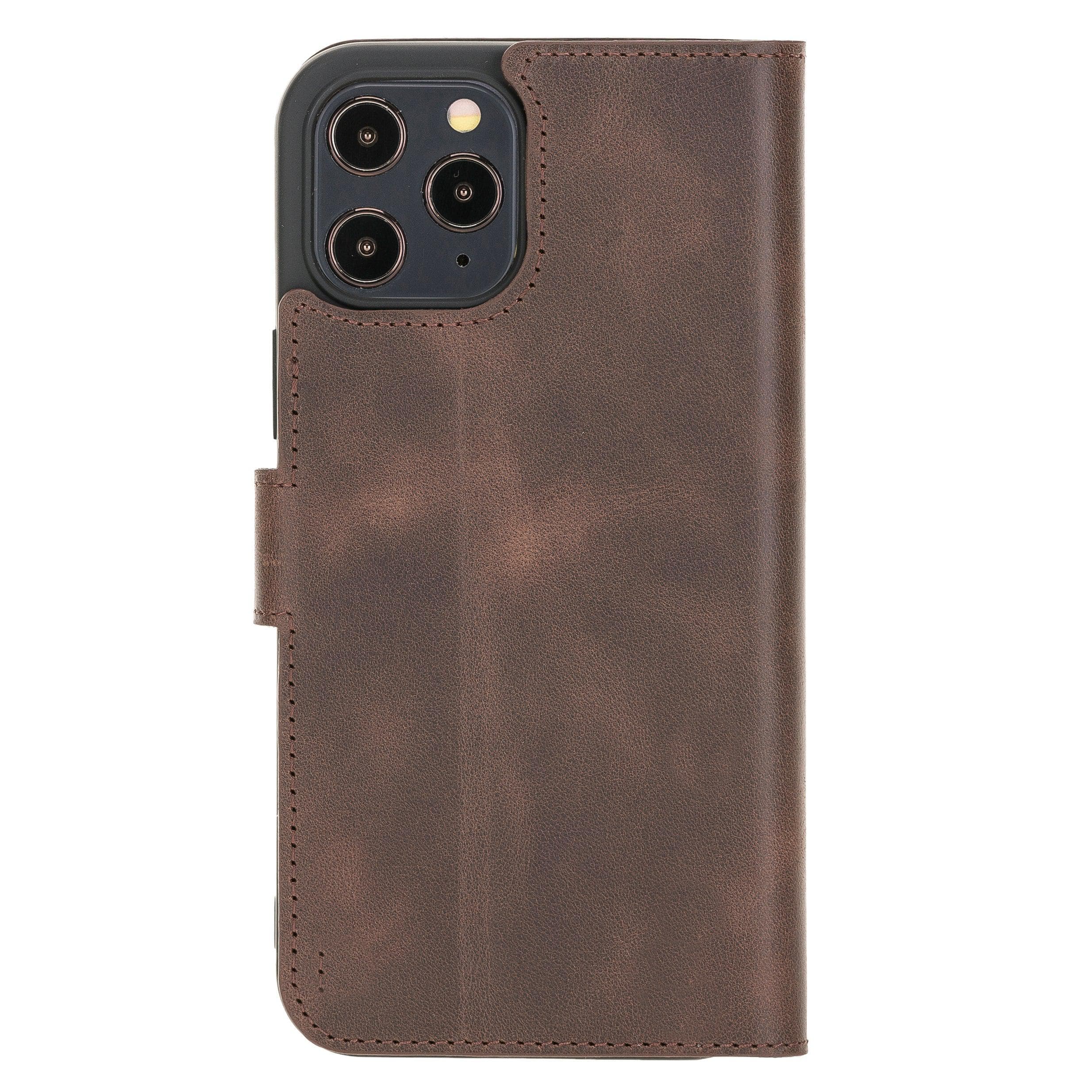 Apple iPhone 12 Series Genuine Leather Non Detachable Wallet Cases