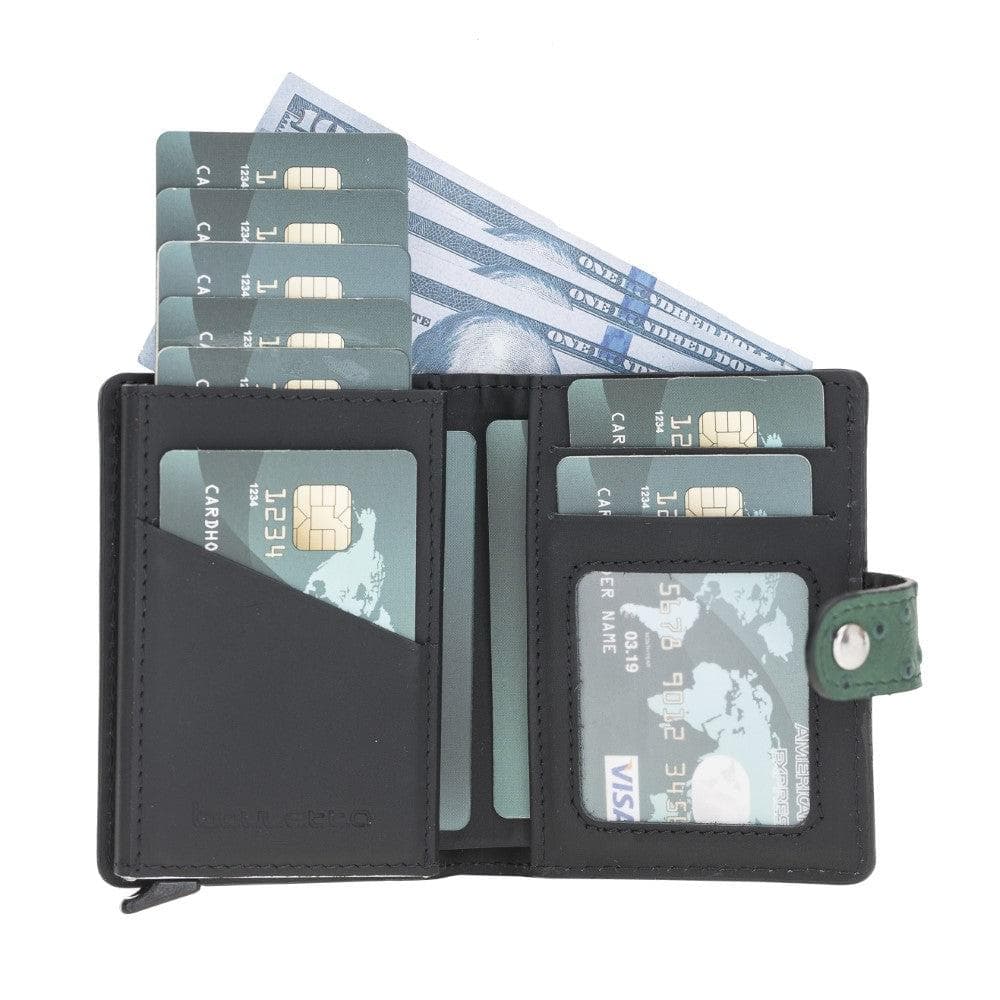 Palermo Genuine Leather Zip Mechanical Card Holder