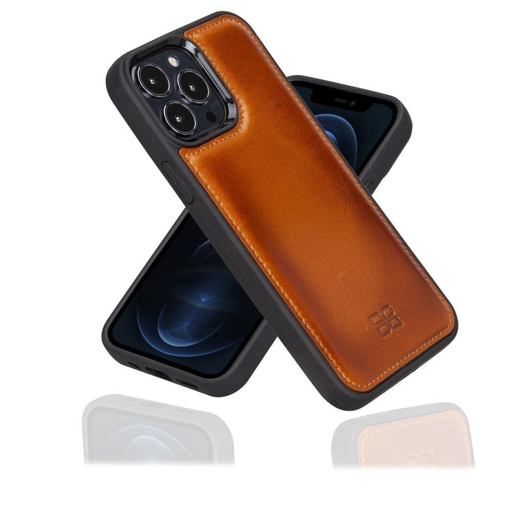 Coque arrière flexible en cuir véritable pour iPhone 13 Series