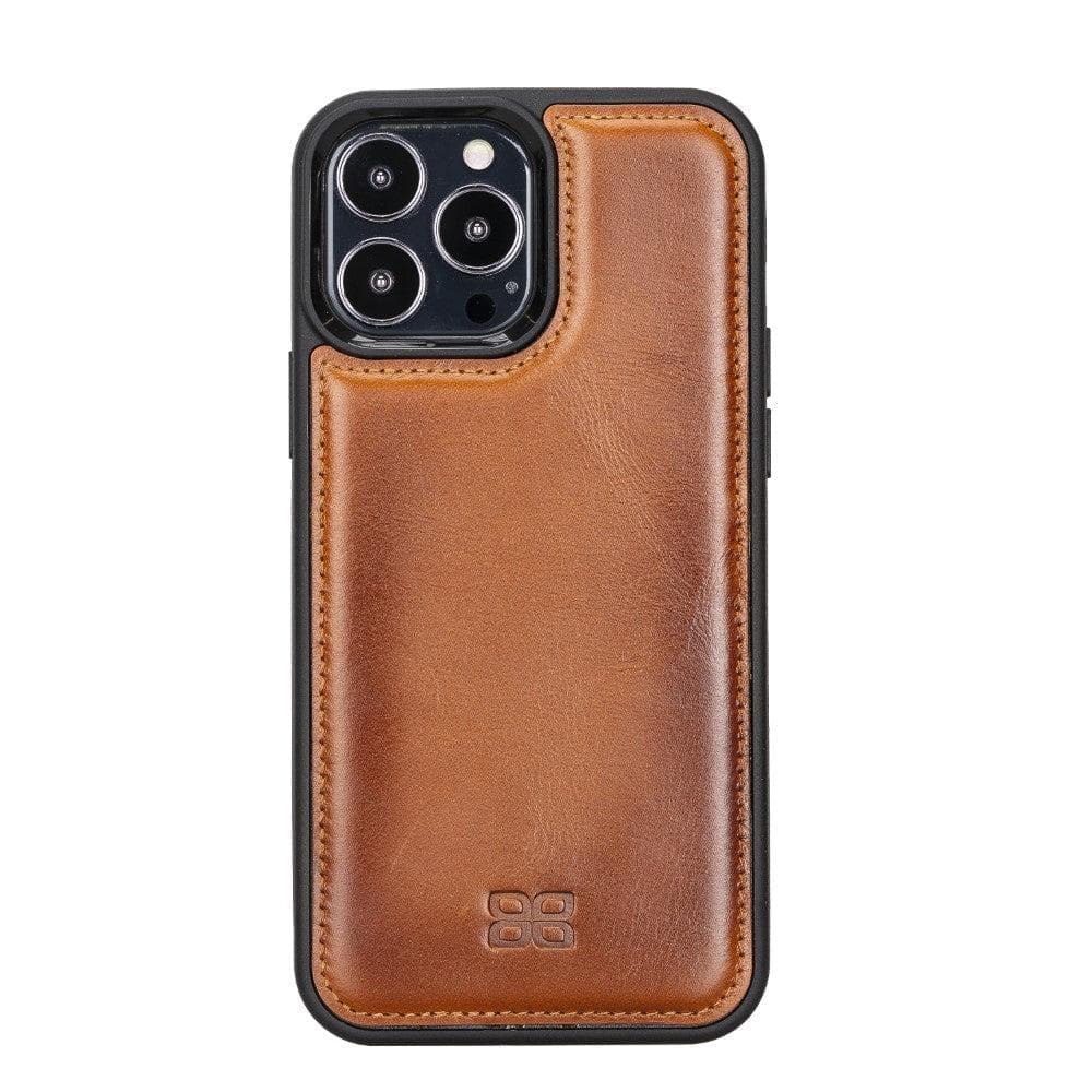 Coque arrière flexible en cuir véritable pour iPhone 13 Series
