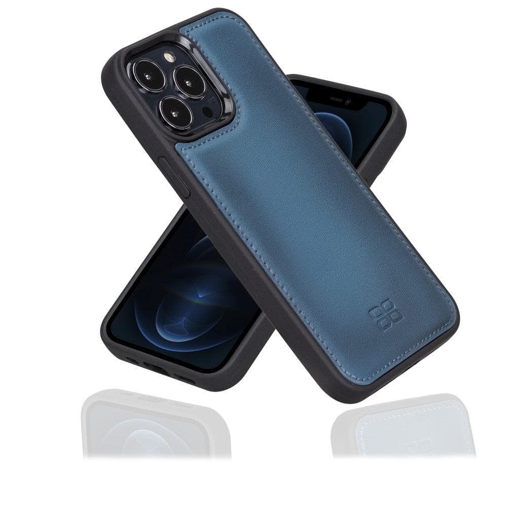 Coque arrière flexible en cuir véritable pour iPhone 13 Series