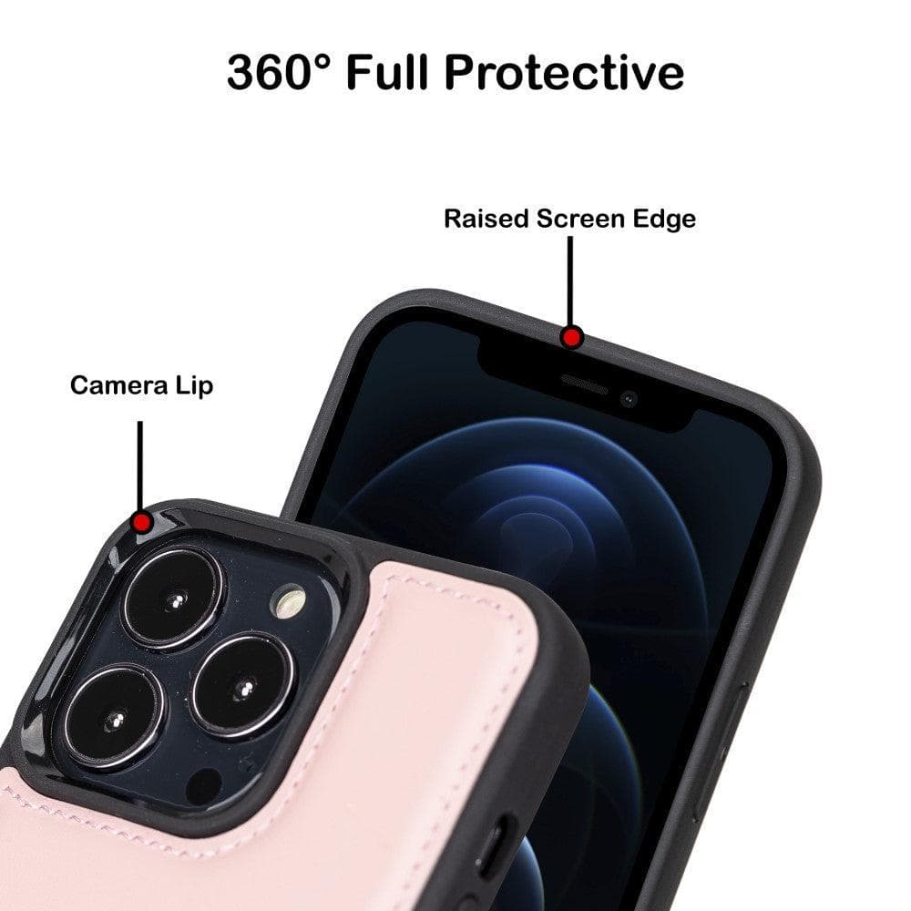 Coque arrière flexible en cuir véritable pour iPhone 13 Series