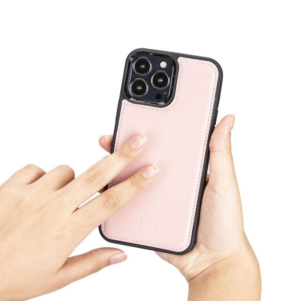 Coque arrière flexible en cuir véritable pour iPhone 13 Series