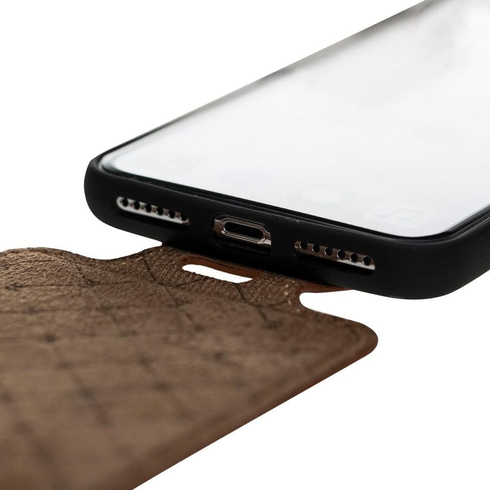 iPhone X Series Genuine Leather Flip Case