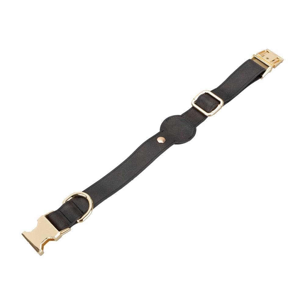 Collier en cuir Scooby pour chien avec emplacement AirTag