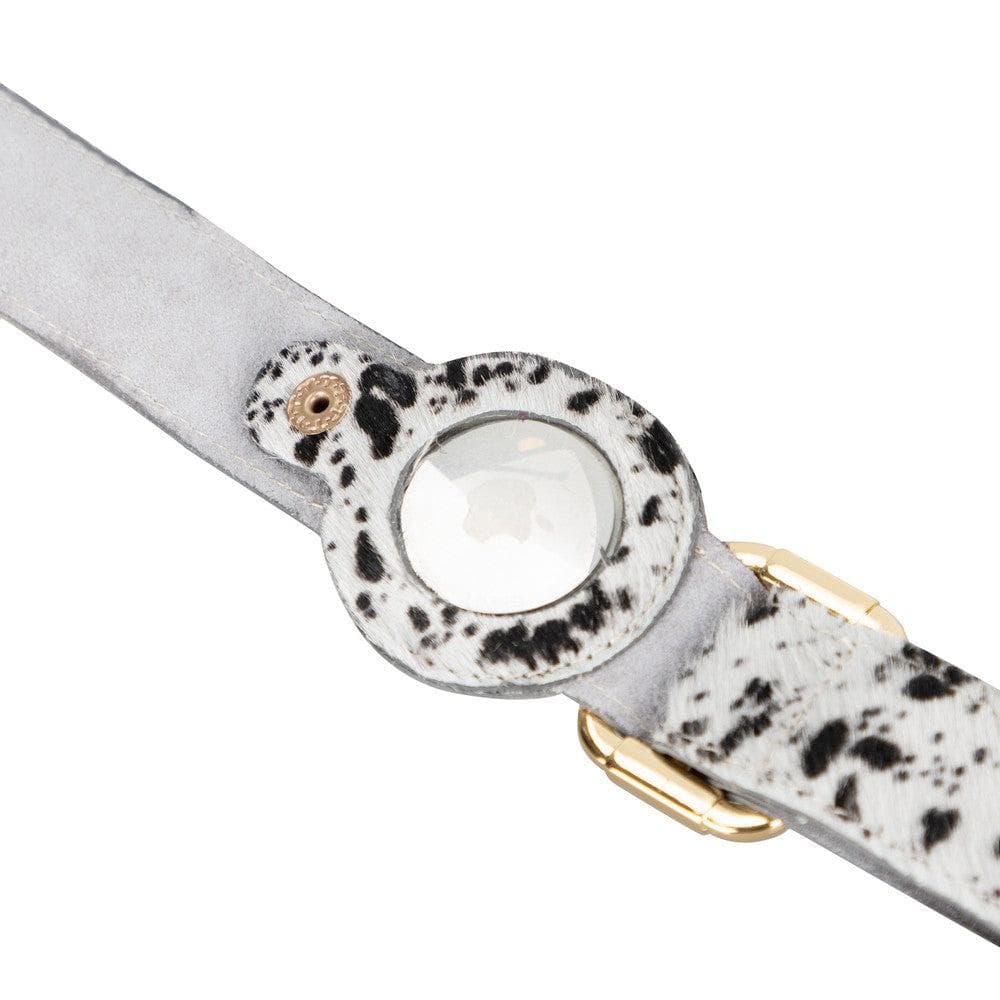 Collier en cuir Scooby pour chien avec emplacement AirTag